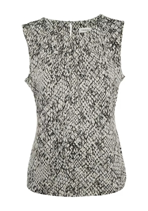 Calvin Klein Vintage snakeskin-print sleeveless top - White