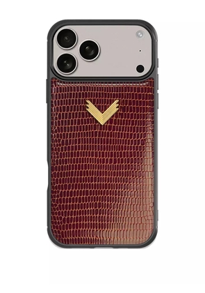 VELANTE leather-textured iPhone 17 Pro Max phone case - Brown