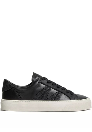 Moncler Monaco2 leather sneakers - Black