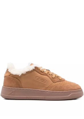 Autry Medialist shearling sneakers - Brown