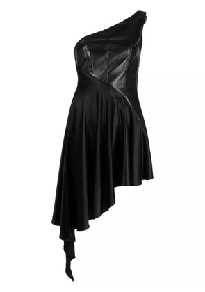 Materiel one-shoulder faux-leather dress - Black