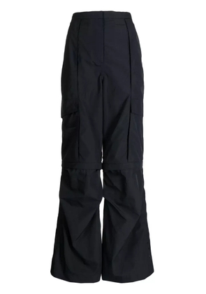 Goen.J detachable-panel wide-leg cargo pants - Blue