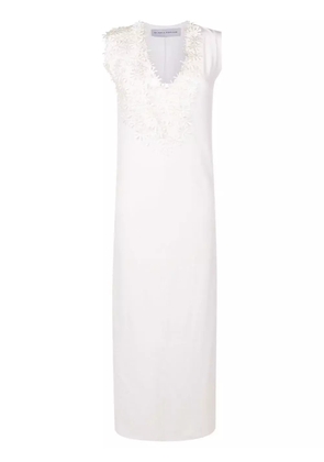 Gloria Coelho ruched sleeveless maxi dress - White