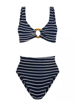 Hunza G Nadine striped seersucker bikini - Blue