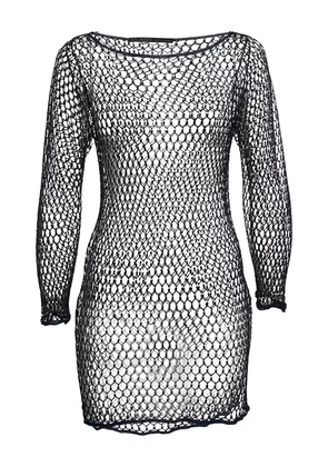 Just Cavalli Vintage beaded-mesh crochet mini dress - Blue