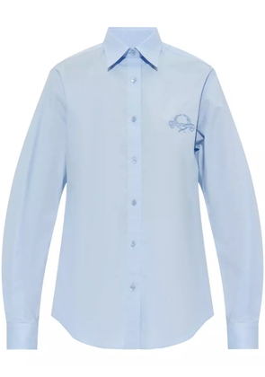 Moschino embroidered logo shirt - Blue