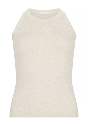 LIU JO logo-embroidered top - Neutrals