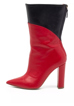 Malone Souliers x Roy Luwolt pre-owned 95mm colourblock ankle boots - Red