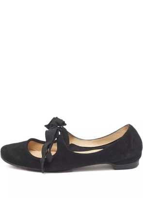 Christian Louboutin Pre-Owned suede ballet flats - Black
