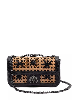 Isla Anne woven shoulder bag - Black