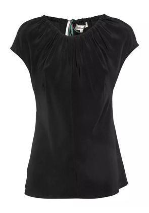 Diane Von Furstenberg Vintage silk tie-up detail top - Black