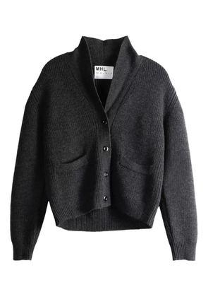 Mhl By Margaret Howell shawl-collar pocket cardigan - Black