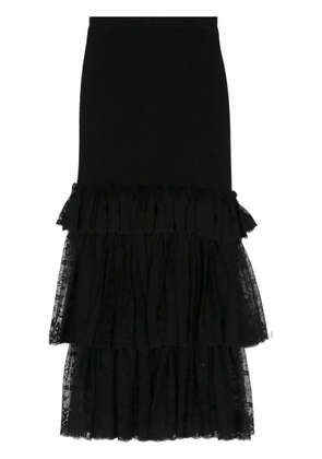 Moschino Pre-Owned 1990s ruffle-detail skirt - Black
