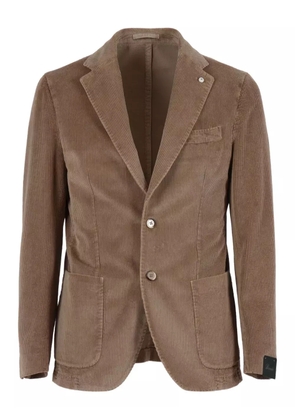 BRANDO single-breasted corduroy blazer - Brown