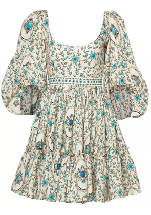 Agua By Agua Bendita Delirio Platero mini dress - Neutrals