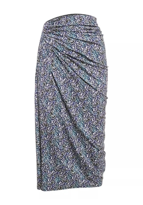 Isabel Marant Vintage draped asymmetrical midi skirt - Multicolour