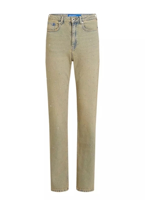 Karl Lagerfeld Jeans beaded straight jeans - Neutrals