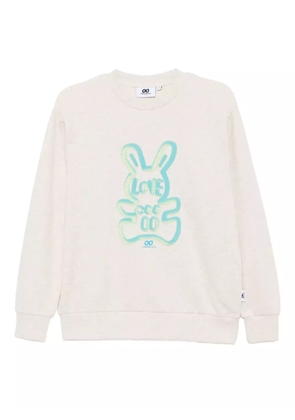 CHOCOOLATE embossed-graphic cotton sweatshirt - Neutrals