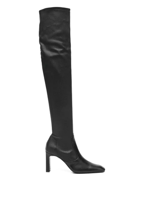TOTEME square-toe leather boots - Black