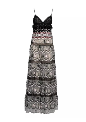 Giambattista Valli Vintage semi-sheer maxi dress - Black