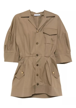 Dice Kayek utility mini dress - Brown