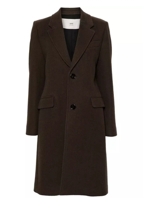 AMI Paris virgin wool coat - Brown