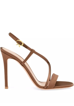 Gianvito Rossi slingback cross-strap sandals - Brown