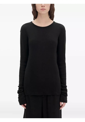 Ann Demeulemeester Fiene ribbed long-sleeve T-shirt - Black