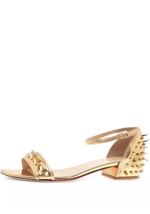 Christian Louboutin Pre-Owned 2024 30mm Druide spiked sandals - Gold