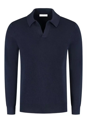 Gran Sasso polo-neck ribbed sweater - Blue