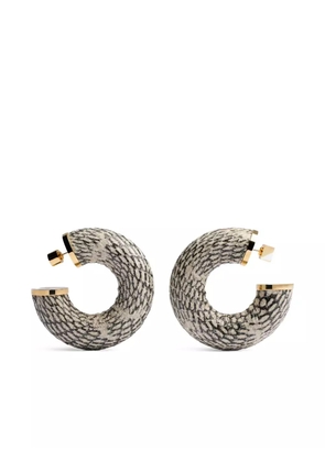 Jacquemus python-effect hoop earrings - Gold