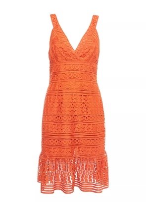 Diane Von Furstenberg Vintage lace-detailing midi dress - Orange