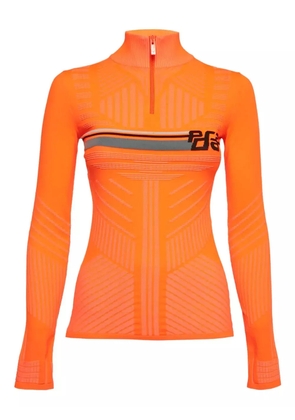 Prada Pre-Owned 2024 zip-up top - Orange