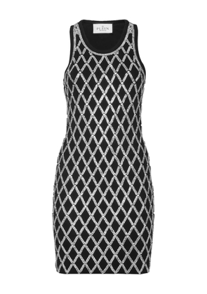 Philipp Plein Crystal Net mini dress - Black