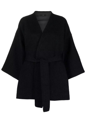 VOZ belted wide-sleeve jacket - Black