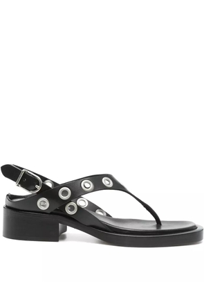 Durazzi Milano 35mm eyelet-detail sandals - Black