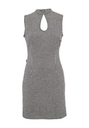 Moschino Pre-Owned Houndstooth Keyhole Dress - Black