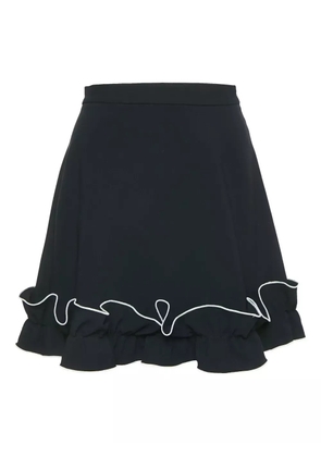Moschino Pre-Owned crepe ruffled skirt - Black