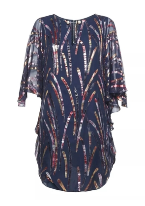 Ingie Paris bell-sleeve mini dress - Blue