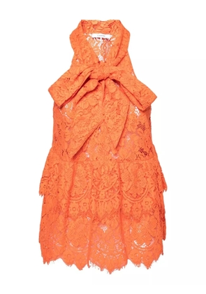 GANNI lace Tiered Top - Orange