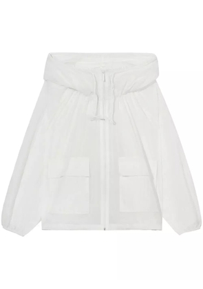 b+ab oversized gathered hooded jacket - White