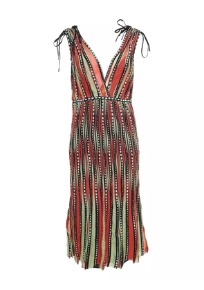 Missoni Pre-Owned striped midi dress - Orange