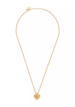 Christian Dior Pre-Owned heart-pendant necklace - Gold