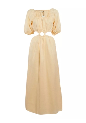 Faithfull the Brand linen cut-out dress - Orange