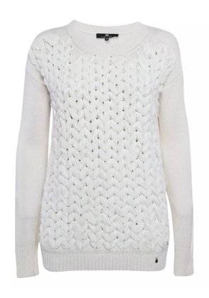 Elisabetta Franchi cable-knit sweater - White