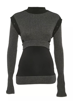 Paco Rabanne Pre-Owned 2024 ribbed detachable-sleeves jumper - Grey