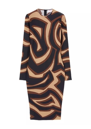 PUCCI wave-print long-sleeve dress - Black