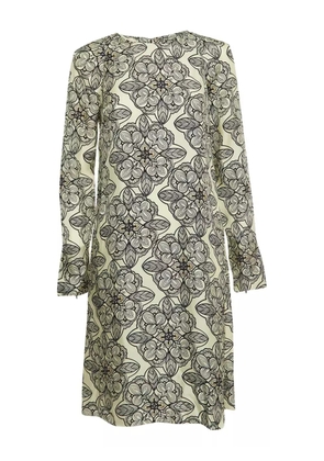 Marni Pre-Owned floral-print long-sleeve dress - Neutrals