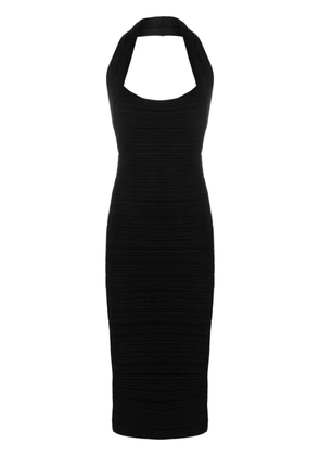 Philosophy Di Lorenzo Serafini ribbed halterneck midi dress - Black