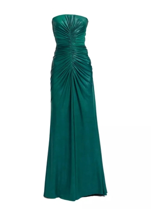 Elie Saab ruched strapless maxi dress - Green